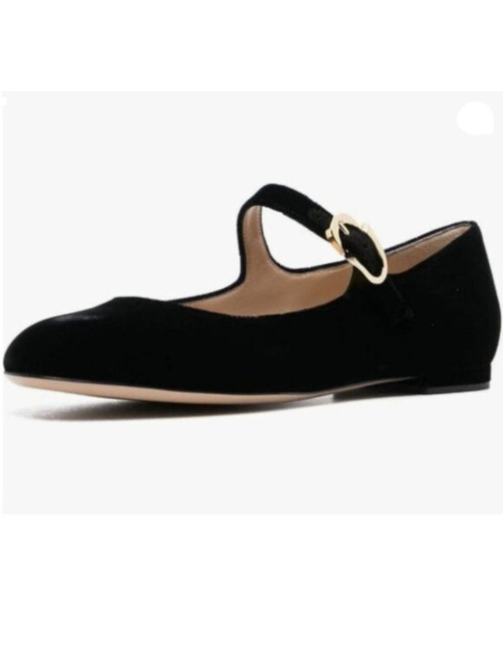 FYS Women Round Toe Mary Janes Cute Slim Strap Ballet Flats Comfy Walking Black